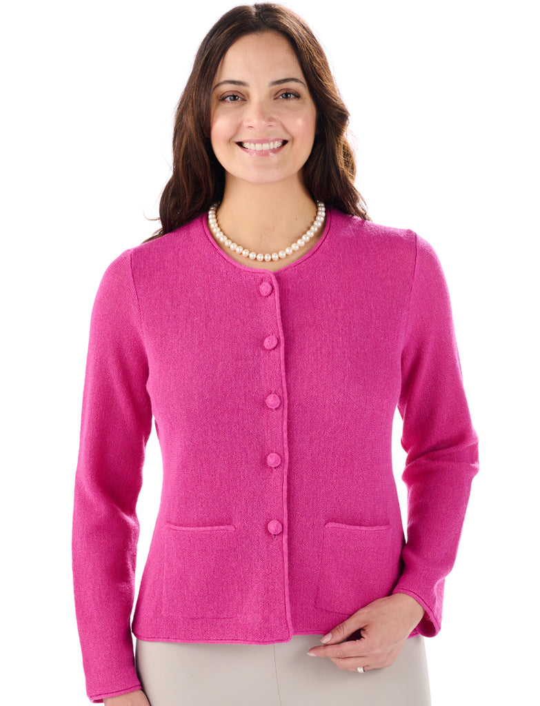 Alpaca Knitwear - Lauren in Fuchsia by Artisan Route