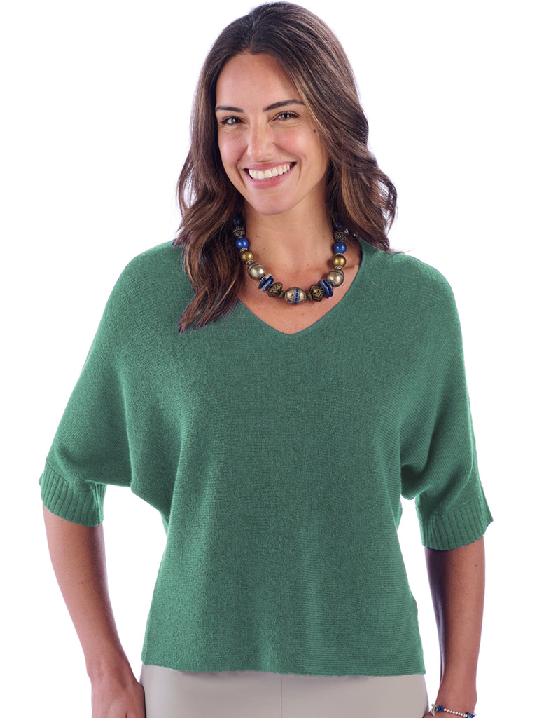Alpaca Knitwear - Martina in Deep Grass Green by Artisan Route