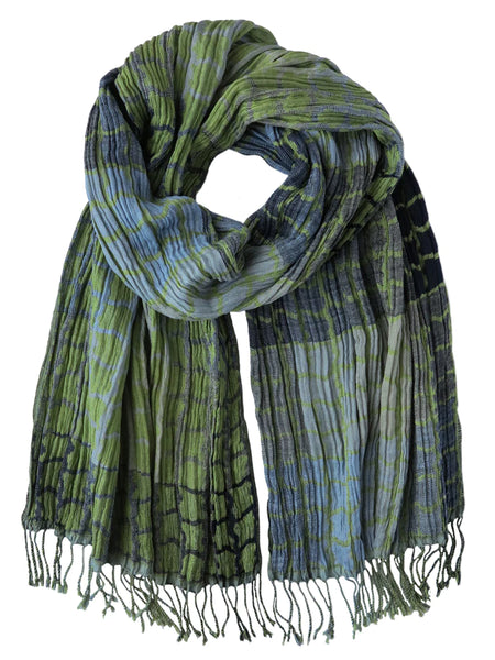 Silk Scarf - Patches Aqua by Artisan Route