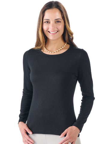 Pima Cotton T Shirt - Patricia in Black by Artisan Route