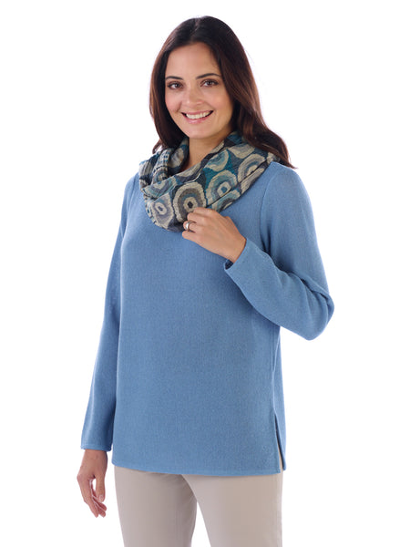 Daniela in Parisian Blue with Scarf