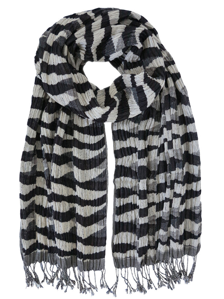 Silk Scarf - Dunes Charcoal Mix by Artisan Route