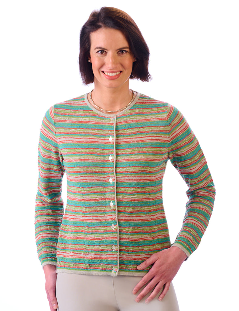 Alpaca Knitwear - Evelina in Dusty Pastel Mix by Artisan Route