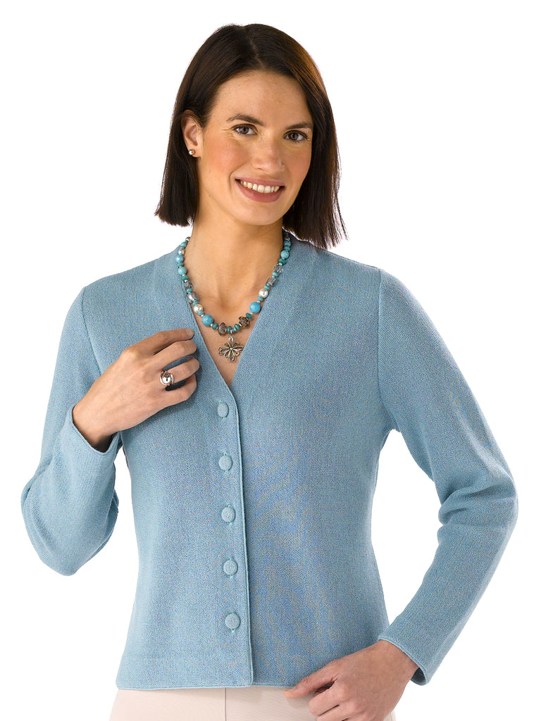 Alpaca Knitwear - Kesia Jacket in Seagrass by Artisan Route