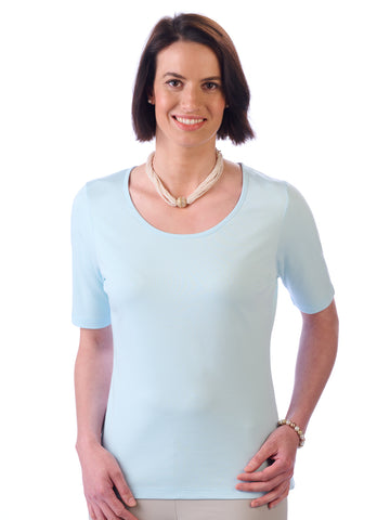 Pima Cotton T Shirt - Pilar in Omphalodes by Artisan Route