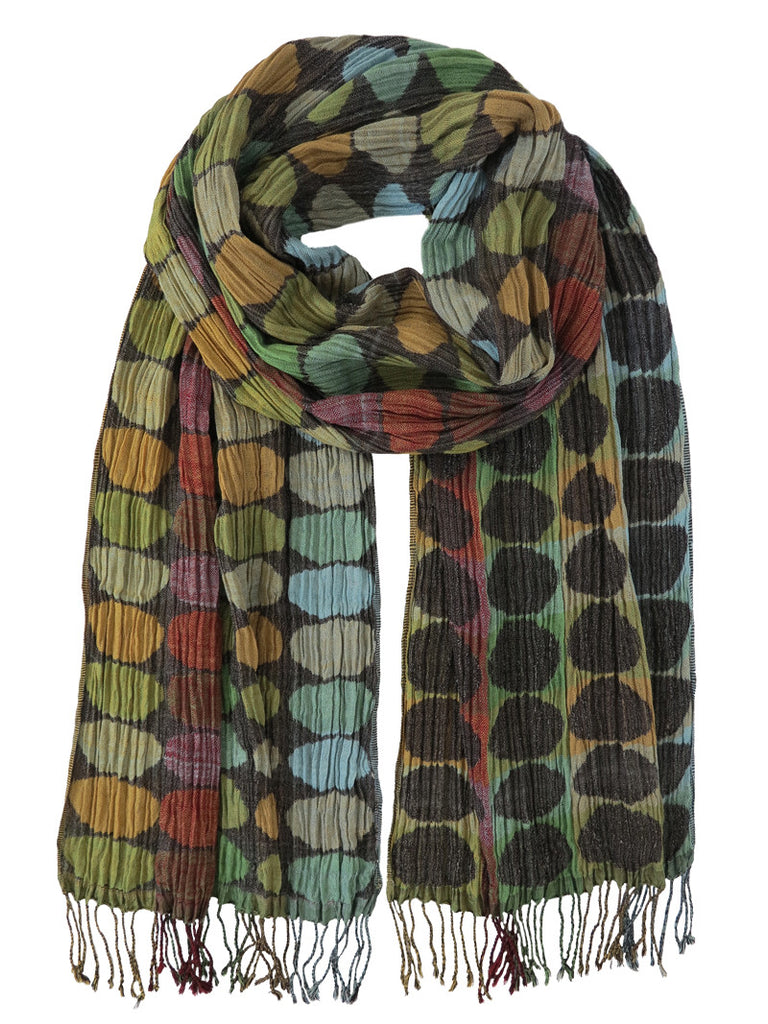 Silk Scarf - Polka Dot Cobalt Mix by Artisan Route