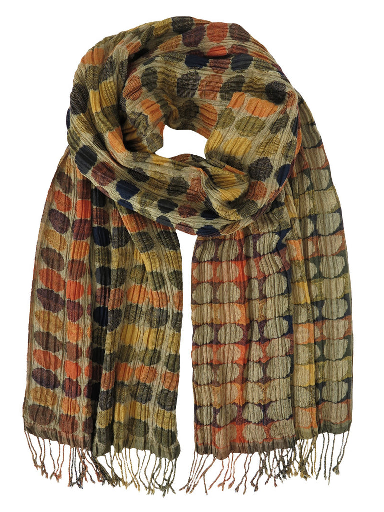 Silk Scarf - Polka Dot Mandarin Mix by Artisan Route