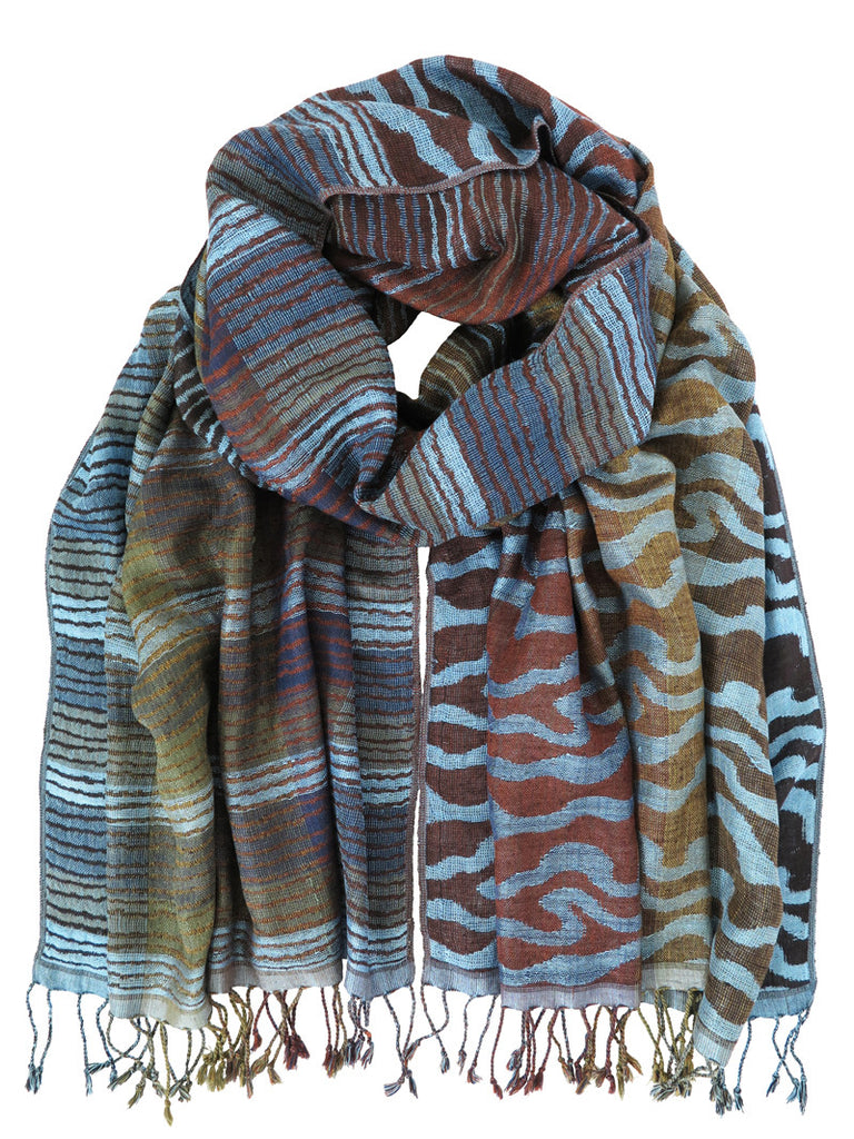 Silk Scarf - Skylight Wave by Artisan Route