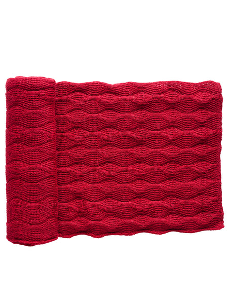 Alpaca Scarf - Cable Scarf in Red by Artisan Route