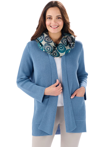 Luciana in Parisian Blue with scarf
