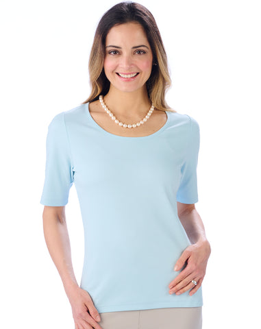 Pima Cotton T Shirt - Pilar in Omphalodes by Artisan Route