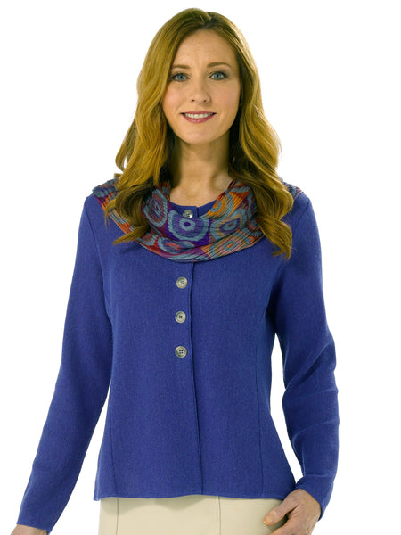 Angela in Spectrum Blue with scarf