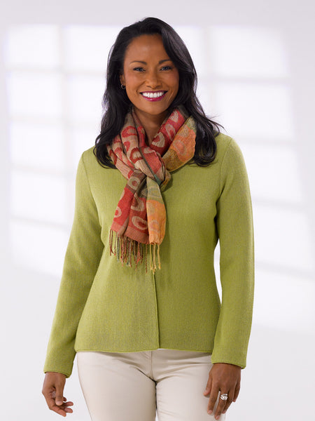 Alpaca Knitwear - Anna in Pistachio inset by Artisan Route