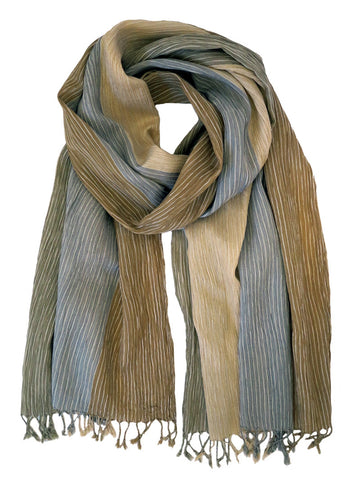Silk Scarf - Crinkle Green by Artisan Route