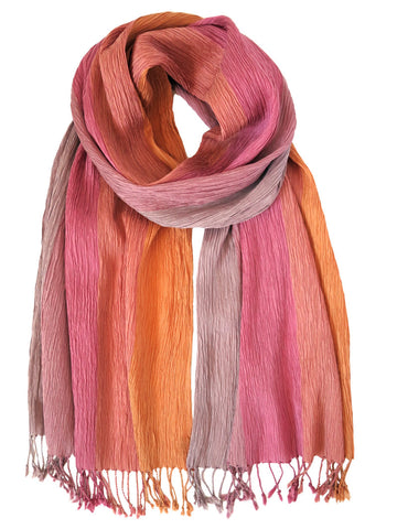 Silk Scarf - Crinkle Pink by Artisan Route