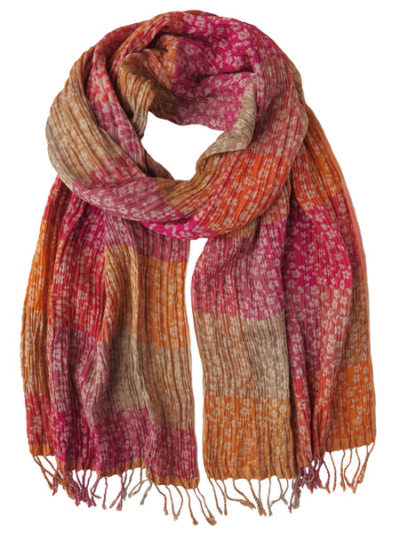 Silk Scarf - Daisy Floral Fire by Artisan Route