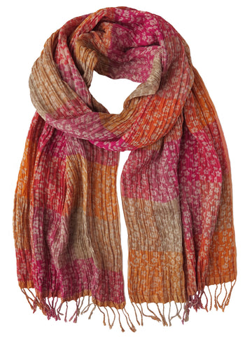 Silk Scarf - Daisy Floral Fire by Artisan Route