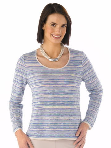 Alpaca Knitwear - Eva in Soft Pastel Mix by Artisan Route