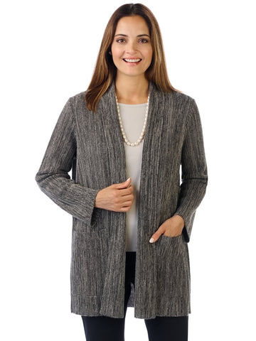 Alpaca Knitwear - Lucia in Black & Grey by Artisan Route