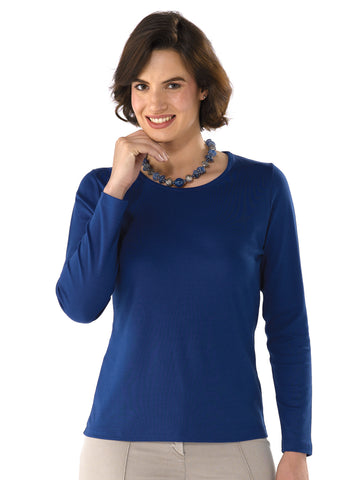 Pima Cotton T Shirt - Patricia in Royal Blue