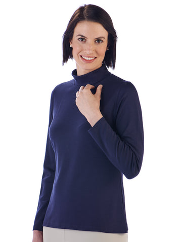 Pima Cotton T Shirt - Paula in Deep Navy by Artisan Route