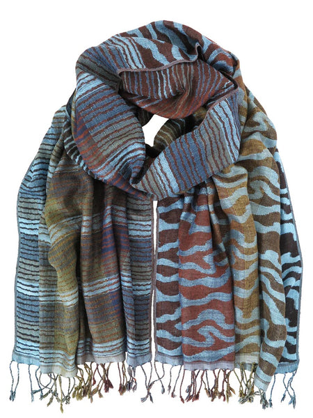 Silk Scarf - SkylightWave by Artisan Route